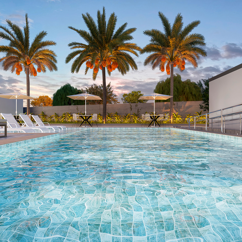 Piscina adulto do Conceito Poá